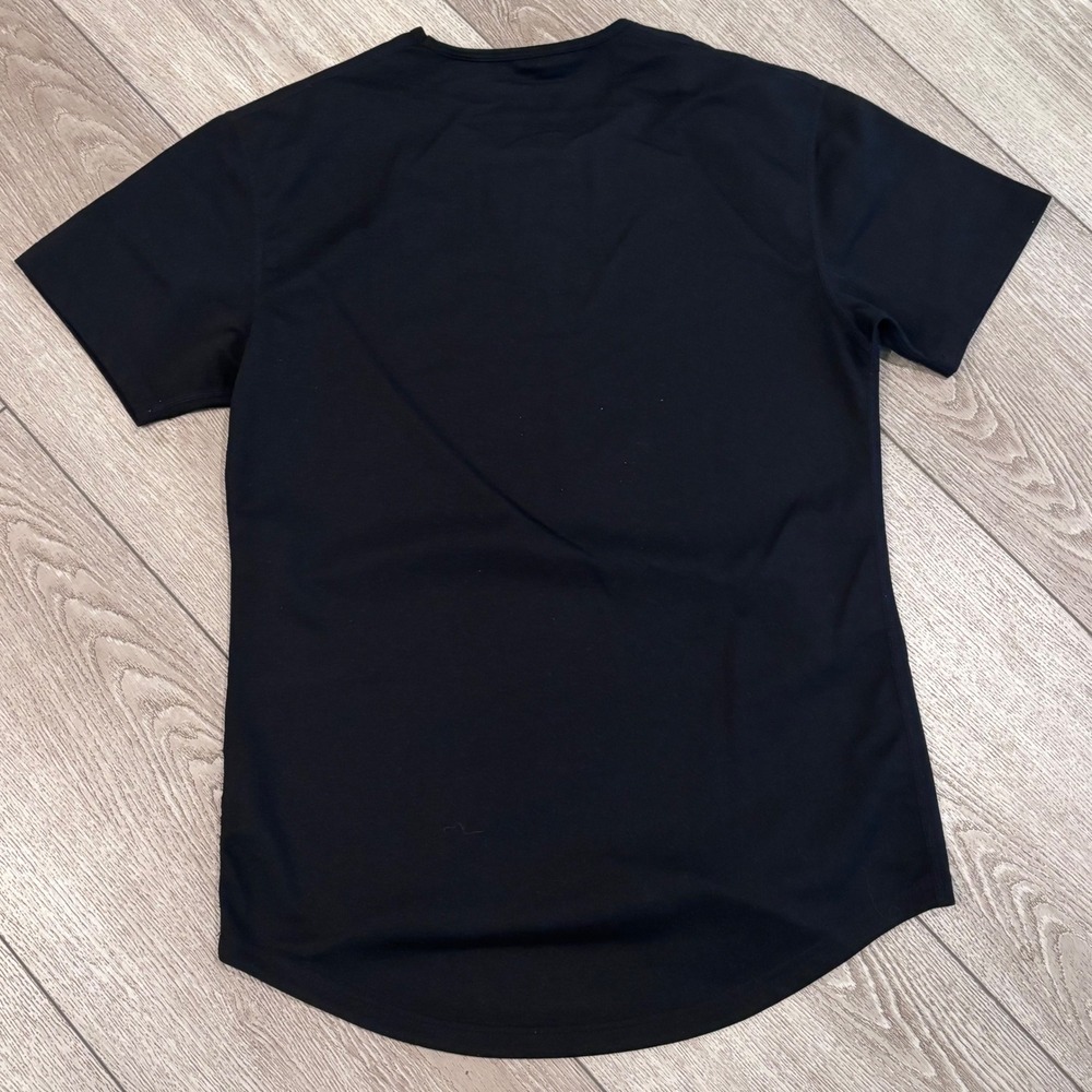 BYLT Drop Cut T-Shirt Mens Small Black Short Sleeve Curved Hem BYLT‎ Blend Tee - Picture 6 of 6
